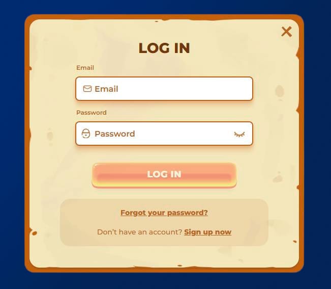 Login form posido casino