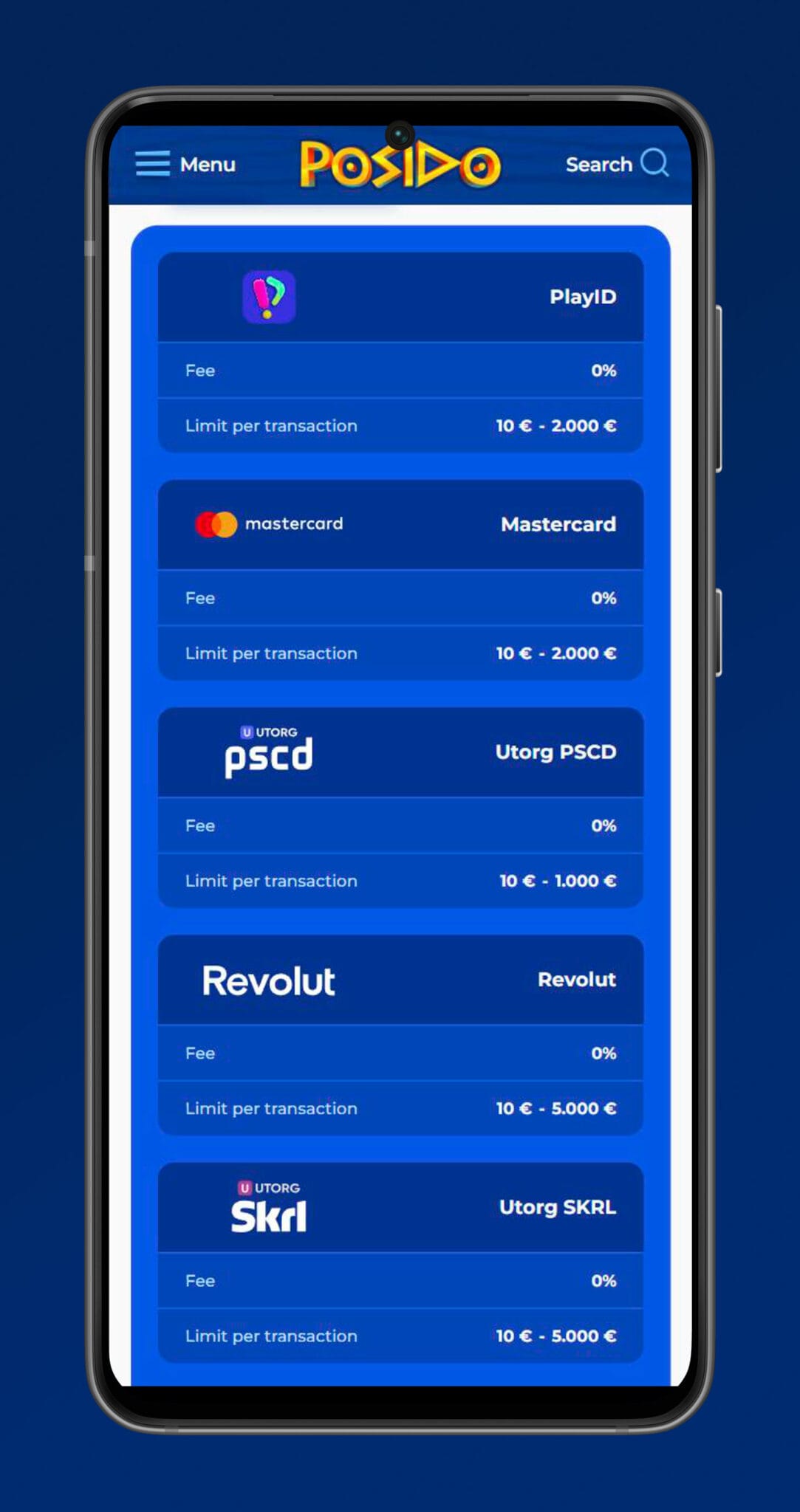 gagne bonus de rechargement sur Posido Casino